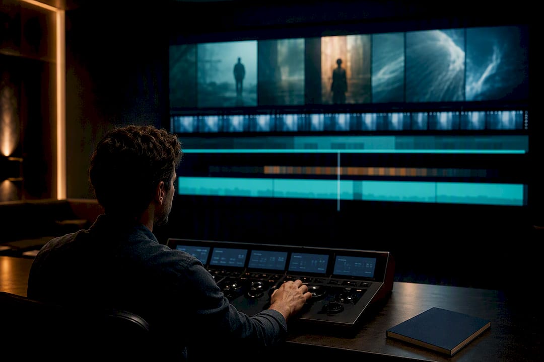 Editor reviewing frame rate timeline