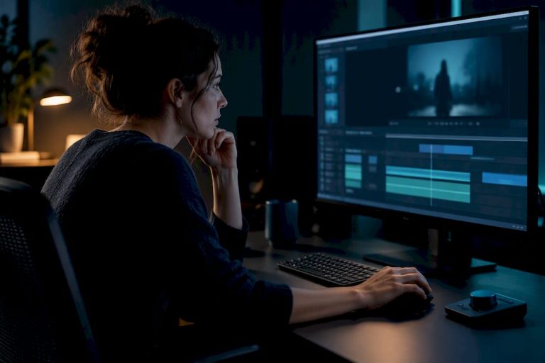 Creator reviewing timed subtitle file
