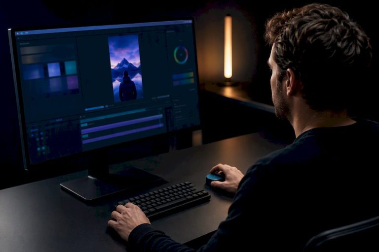 Creator reviewing vertical video export settings
