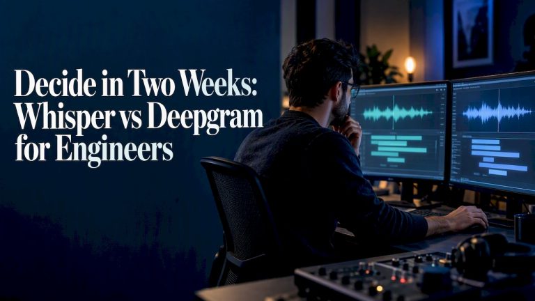 Engineer comparing speech transcription test outputs