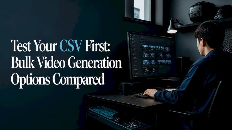 Creator reviewing a CSV test batch