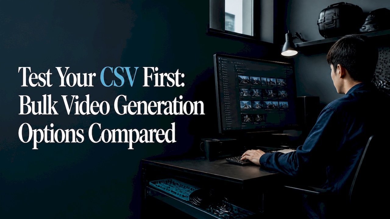 Creator reviewing a CSV test batch
