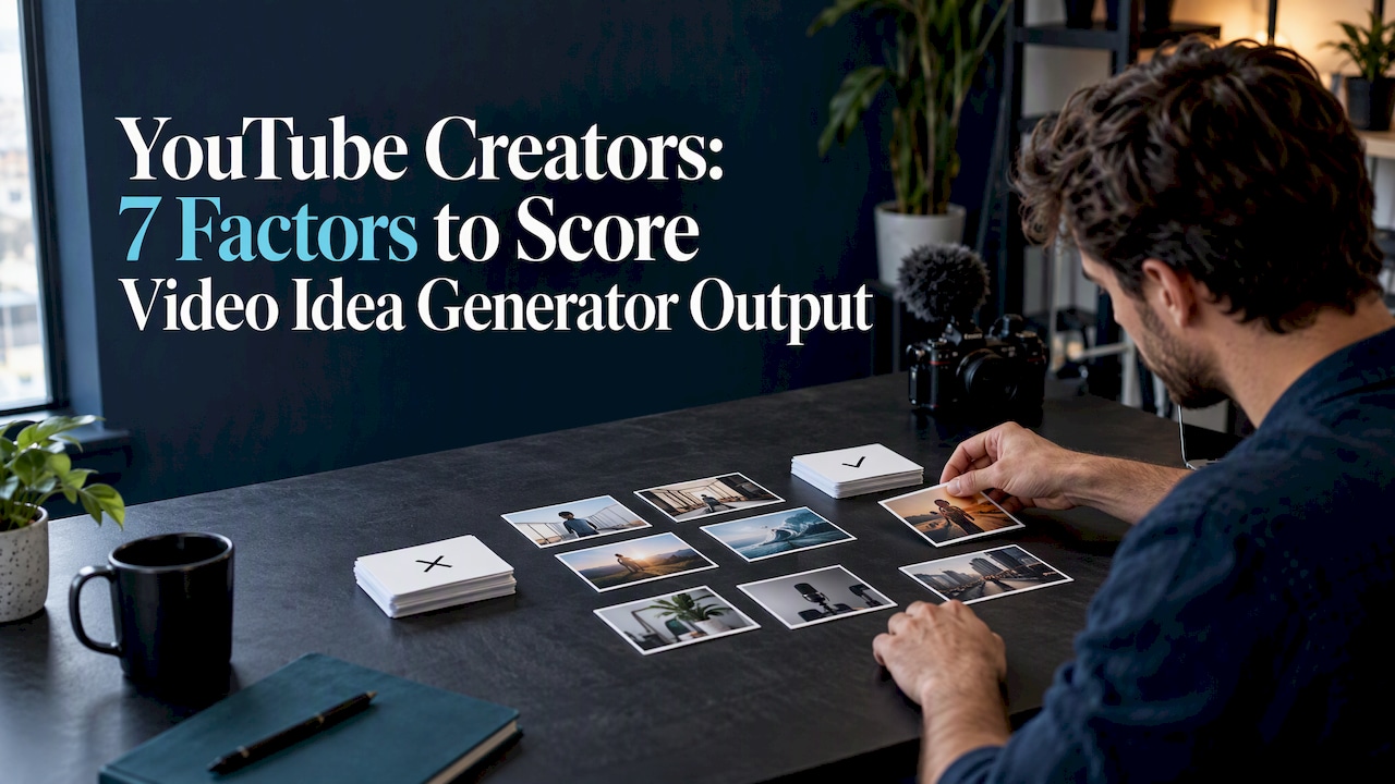 Creator sorting generated video idea cards