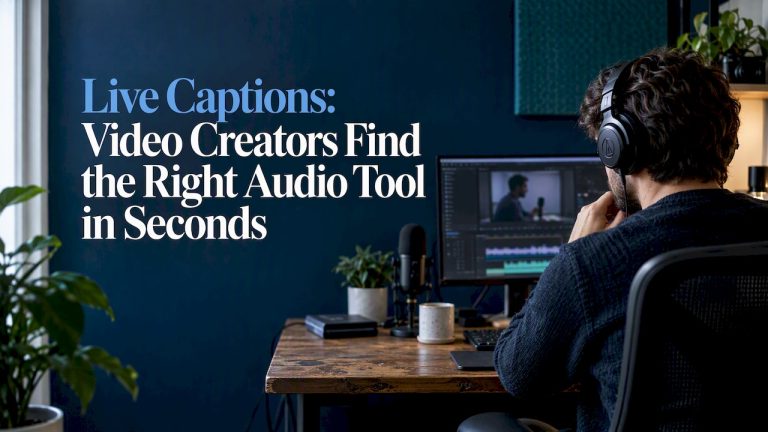 Creator listening while testing caption audio