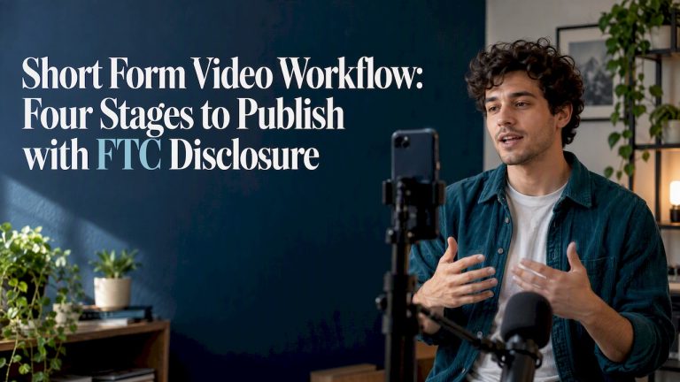Creator recording a spoken sponsorship disclosure