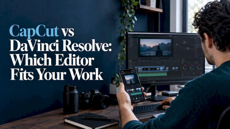 Creator comparing CapCut and DaVinci Resolve